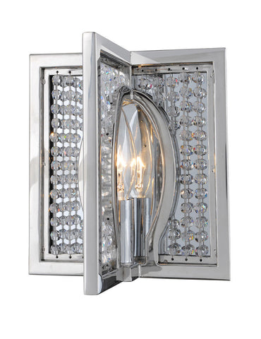 Kalco Lighting 10130-010-FR001 Rockefeller Collection One Light Wall Sconce in Polished Chrome Finish
