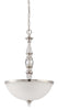 Craftmade Lighting 37443 PLN Laurent Collection Three Light Hanging Pendant Chandelier in Polished Nickel Finish