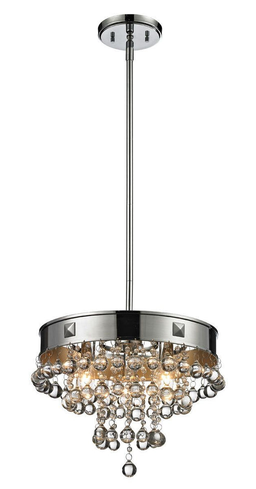Z-Lite Lighting 612-14CH Iluva Collection Three Light Hanging Pendant Chandelier in Polished Chrome with Gold Finish