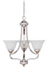 Craftmade Lighting 9822PLN3 Portia Collection Three Light Hanging Chandelier in Polished Nickel Finish