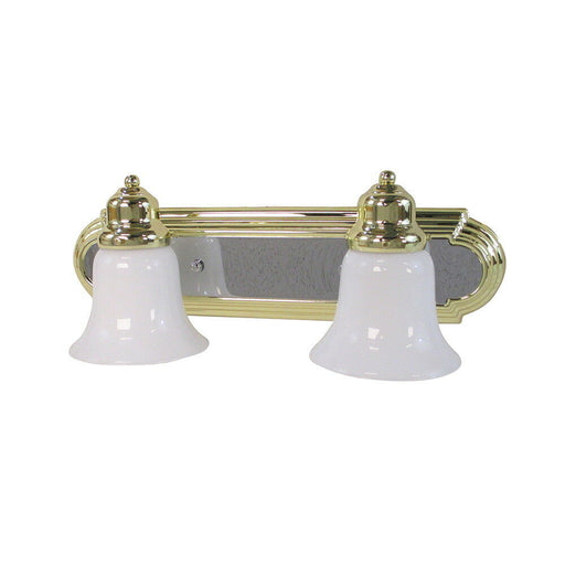Craftmade Lighting 11718PB-CH-105250 Two Light Bath Vanity Wall Mount in Polished Chrome and Brass Finish