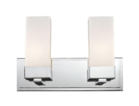 Z-Lite Lighting 190-2V Sapphire Contemporary Collection Two Light Bath Vanity Wall Fixture in Polished Chrome Finish