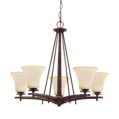 Aztec 34908 by Kichler Lighting Ashton Collection Five Light Hanging Chandelier in Canyon Slate Finish