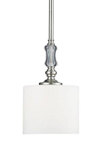 Z-Lite Lighting 2000-MP Avignon Collection One Light Hanging Mini Pendant Chandelier in Brushed Nickel Finish