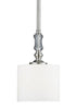Z-Lite Lighting 2000-MP Avignon Collection One Light Hanging Mini Pendant Chandelier in Brushed Nickel Finish