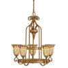 Aztec 34950 by Kichler Lighting Westerly Collection Five Light Hanging Chandelier in Mottled Pecan Finish