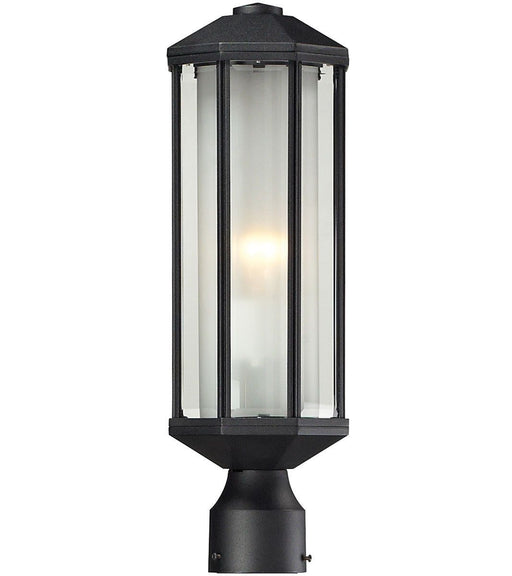 Z-Lite Lighting 525PH-BK Cylex Collection One Light Outdoor Exterior Post Lantern in Black Finish