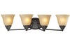 Z-Lite Lighting 2114-4V Athena Collection Four Light Bath Vanity Wall Mount in Bronze Finish