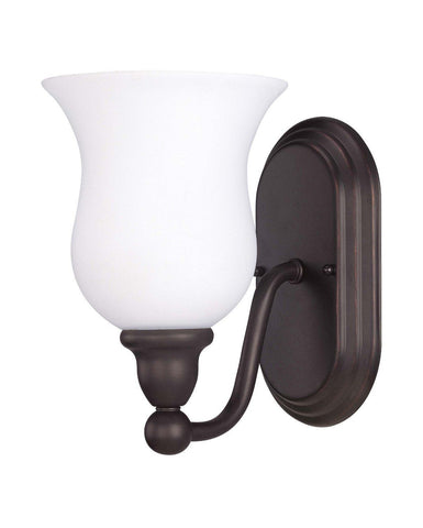 Nuvo Lighting 60-2437 Glenwood Collection One Light Energy Star Efficient Fluorescent GU24 Wall Sconce in Sudbury Bronze Finish - Quality Discount Lighting