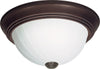 Nuvo Lighting 60-451 Signature Collection Three Light Energy Star Efficient GU24 Flush Ceiling Mount in Old Bronze Finish