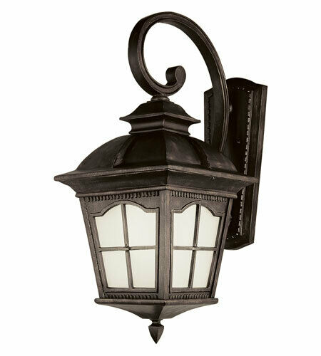 Trans Globe Lighting PL-45424AR-LED Chesapeake Collection One Light Exterior Outdoor Wall Lantern in Antique Rust Finish