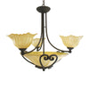Kalco Lighting 5468 RB Illucio Collection Six Light Chandelier in Rembrandt Bronze Finish - Quality Discount Lighting