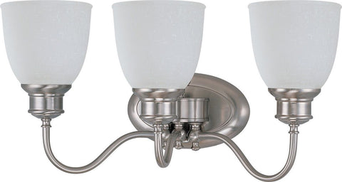 Nuvo Lighting 60-2799 Bella Collection Three Light Bath Vanity Wall Mount in Brushed Nickel Finish