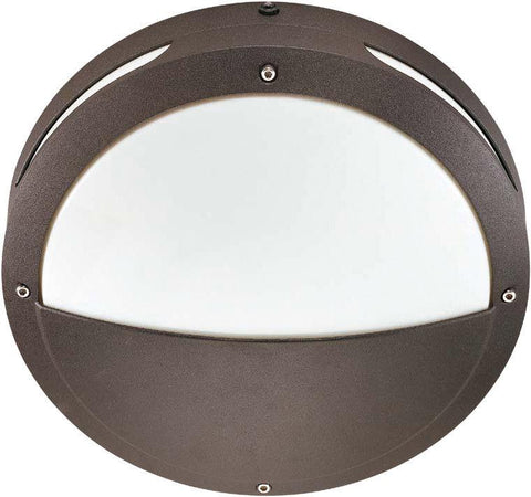 Nuvo Lighting 60-2548 Hudson Collection Two Light Energy Efficient GU24 Exterior Outdoor Wall or Ceiling Fixture in Architectural Bronze Finish