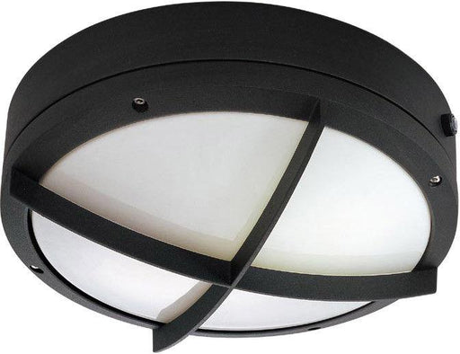 Nuvo Lighting 60-2543 Hudson Collection Two Light Energy Efficient GU24 Exterior Outdoor Wall or Ceiling Fixture in Matte Black Finish