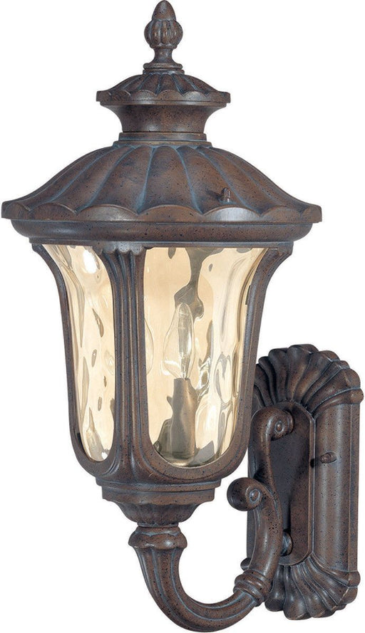 Nuvo Lighting 60-2003 Beaumont Collection Two Light Exterior Outdoor Wall Lantern in Fruitwood Finish