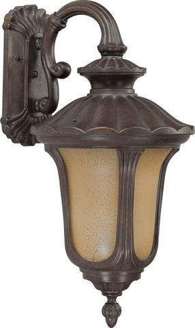Nuvo Lighting 60-3902 Beaumont Collection One Light Energy Star Efficient GU24 Exterior Outdoor Wall Lantern in Fruitwood Finish