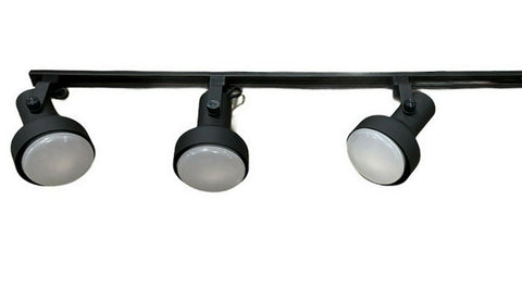 Nora NTH-151 BLK Three Light Cone PAR38 Track Kit in Black Finish