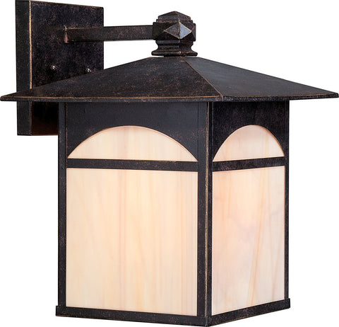 Nuvo Lighting 60-5753 Canyon Collection One Light Energy Efficient GU24 Exterior Outdoor Wall Lantern in Umber Bronze Finish
