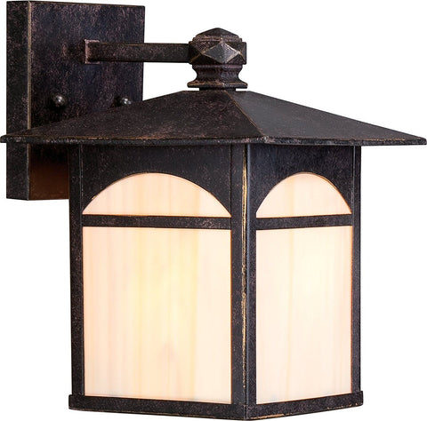 Nuvo Lighting 60-5751 Canyon Collection One Light Energy Efficient GU24 Exterior Outdoor Wall Lantern in Umber Bronze Finish