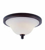 Trans Globe Lighting 16015 ROB Two Light Flush Ceiling Fixture in Rubbed Oil Bronze Finish