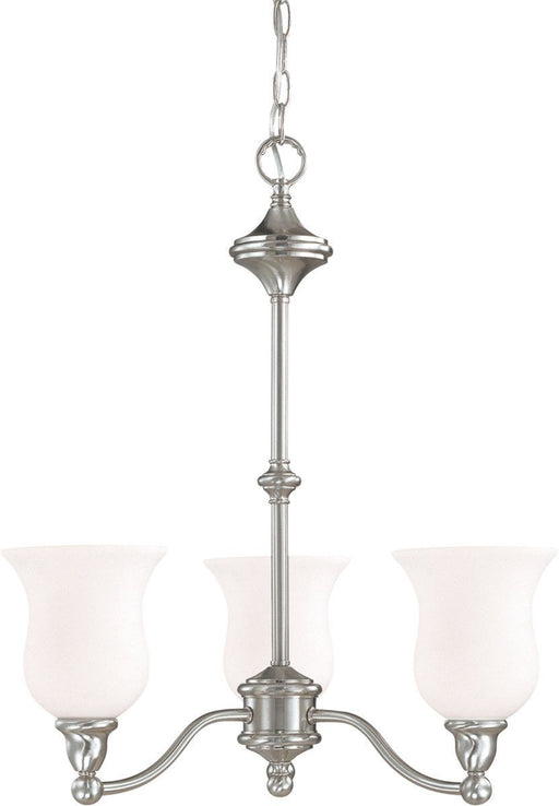 Nuvo Lighting 60-1801 Glenwood Collection Three Light Hanging Chandelier in Brushed Nickel Finish