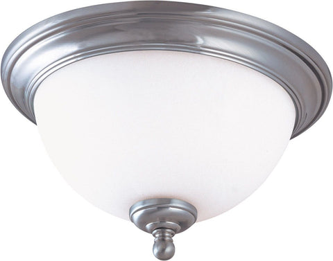 Nuvo Lighting 60-1805 Glenwood Collection Two Light Flush Ceiling Fixture in Brushed Nickel Finish