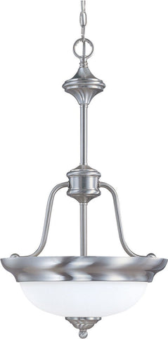 Nuvo Lighting 60-1809 Glenwood Collection Two Light Hanging Pendant Chandelier in Brushed Nickel Finish