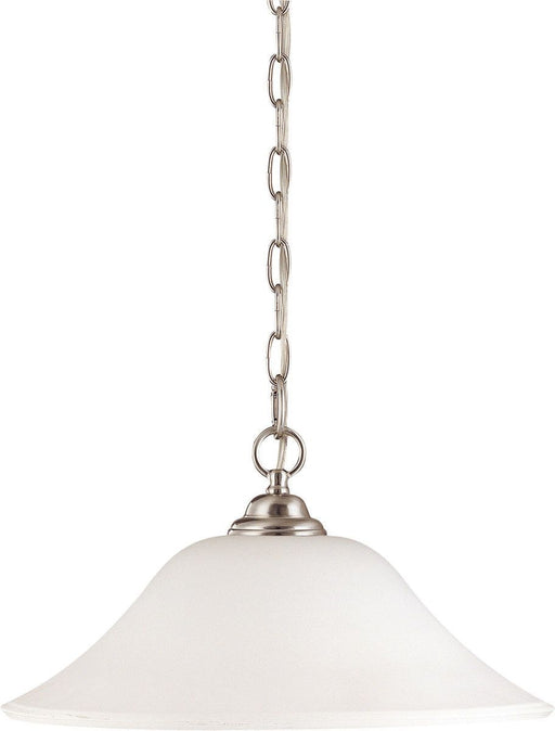 Nuvo Lighting 60-1909 Dupont Collection One Light Energy Star Efficient GU24 Hanging Pendant in Brushed Nickel Finish