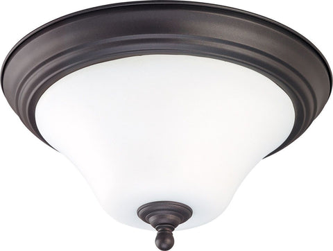 Nuvo Lighting 60-1925 Dupont Collection Two Light Energy Star Efficient GU24 Flush Ceiling Mount  in Dark Chocolate Finish