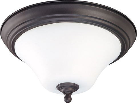 Nuvo Lighting 60-41926 Dupont Collection Two Light Energy Star Efficient LED GU24 Flush Ceiling Mount  in Dark Chocolate Finish