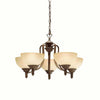 Kichler Lighting 1976 TZ Five Light Chandelier in Tannery Bronze Finish