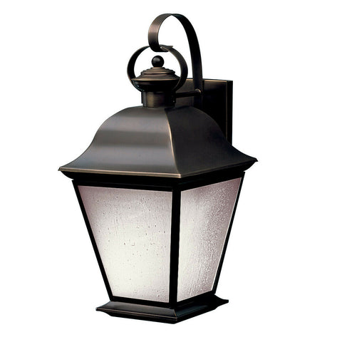 Kichler Lighting 10909OZ-LED Mount Vernon Collection One Light LED Exterior Outdoor Wall Lantern in Olde Bronze Finish