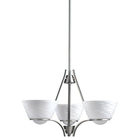 Aztec by Kichler Lighting 34964 Three Light Daphne Collection Hanging Chandelier in Brushed Nickel Finish