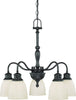 Nuvo Lighting 60-2778 Bella Collection Five Light Hanging Chandelier in Aged Bronze Finish