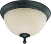 Nuvo Lighting 60-2792 Bella Collection Two Light Flush Ceiling in Aged Bronze Finish