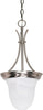 Nuvo Lighting 60-3199 Signature Collection One Light Energy Star Efficient G24 Hanging Pendant in Brushed Nickel Finish