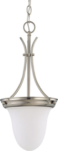 Nuvo Lighting 60-3309 Signature Collection One Light Energy Star Efficient G24 Hanging Pendant in Brushed Nickel Finish