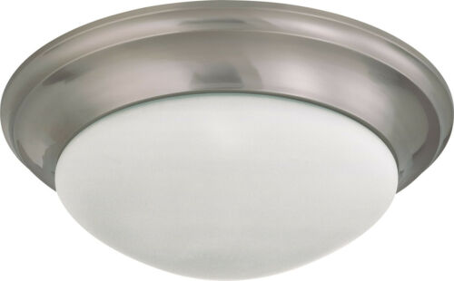 Nuvo Lighting 60-3316BN-LED Empire Collection Three Light Energy Star Efficient GU24 Flush Ceiling Mount in Brushed Nickel Finish