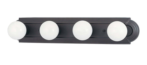Nuvo Lighting 60-3347 Empire Collection Four Light Energy Star Efficient GU24 Bath Vanity Wall Mount in Mahogany Bronze Finish