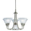 Aztec by Kichler Lighting 34251 Five Plus One Light Hanging Chandelier in Antique Pewter Finish