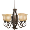 Aztec 34357 by Kichler Lighting Five Light Hanging Chandelier in Aged Bronze Iron Finish
