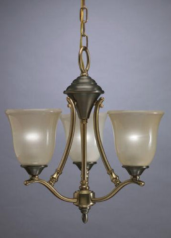 Aztec 34448 by Kichler Lighting Three Light Hanging Chandelier in Royal Bronze and Antique Brass Finish