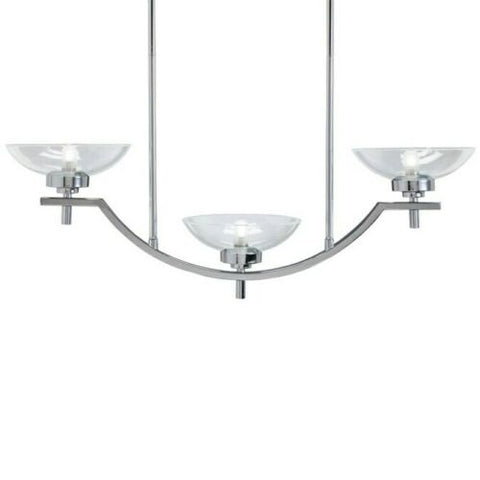 Aztec by Kichler Lighting 34544 Three Light Contemporary Hanging Linear Pendant Chandelier in Polished Chrome Finish