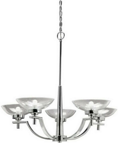 Aztec by Kichler Lighting 34634 Five Light Contemporary Hanging Chandelier in Chrome Finish