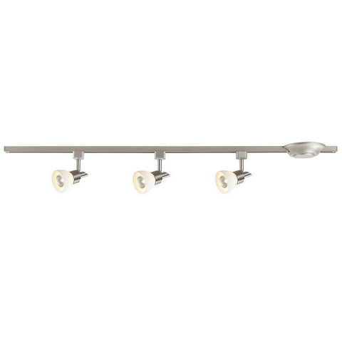 CE 38649 Three Light Linear Line Voltage Track Kit in Brushed Nickel Finish