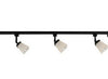 CE 38675-IL5028BK Three Light Linen Glass Linear Line Voltage Track Kit with Cord and Plug in Black Finish