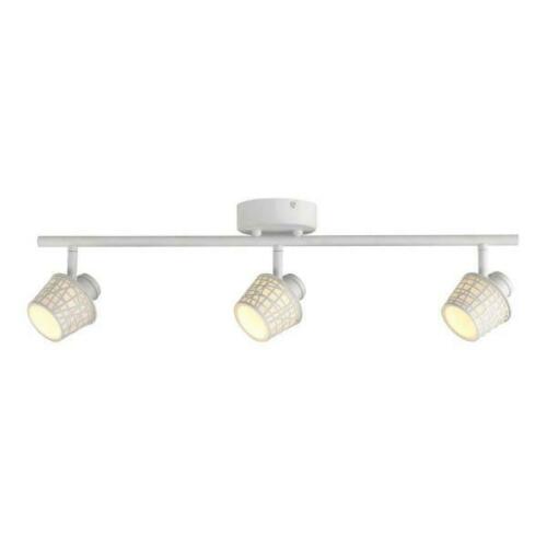 CE 38682 Three Light LED Directional Linear Semi Flush Ceiling Fixture in White Finish