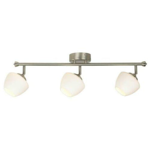 CE 38688 Three Light LED Directional Linear Semi Flush Ceiling Track Fixture in Brushed Nickel Finish