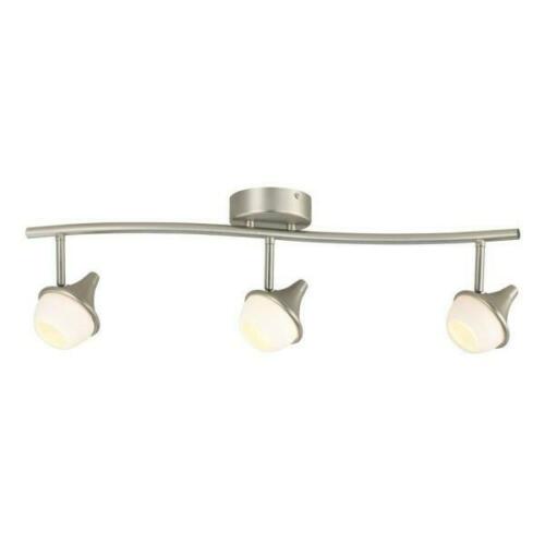 CE 38696 Three Light LED Directional Linear Semi Flush Ceiling Fixture in Brushed Nickel Finish